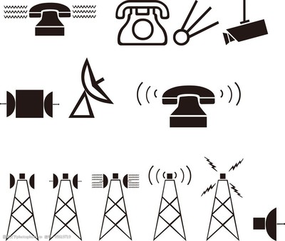 通訊設備的力量 信號塔、雷達與衛星的卡通世界
